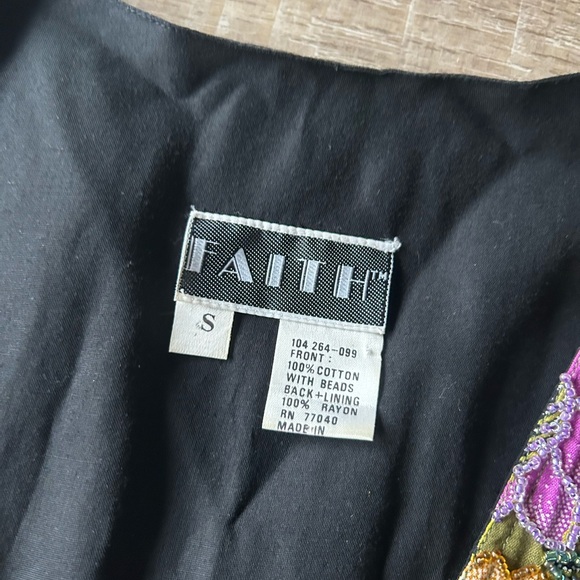 Vintage Y2K Hand Beaded Women’s Floral Vest Small Button Front Fairy Western - Picture 12 of 14